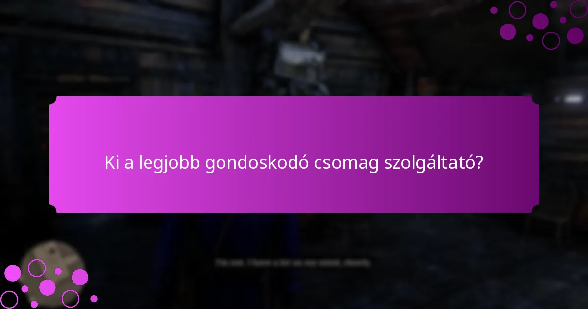 Ki a legjobb gondoskodó csomag szolgáltató?